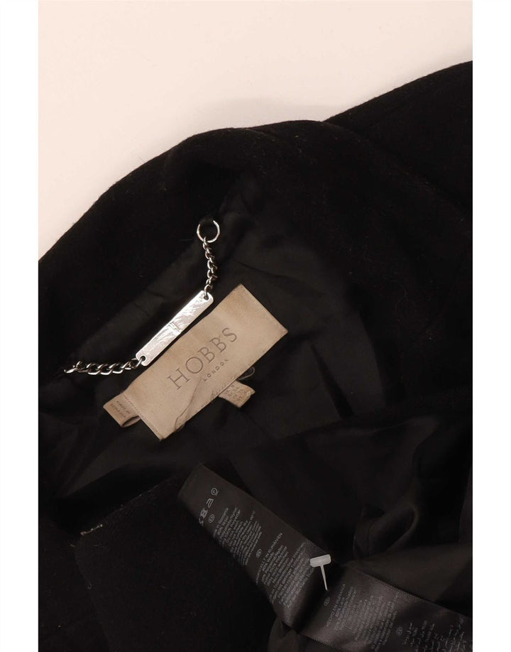Hobbs Damenmantel UK 8 Small Schwarze Wolle