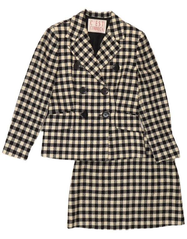 C'EST COMMECA Damen 2-teiliges Rockset UK 14 Medium W30 Schwarz Gingham