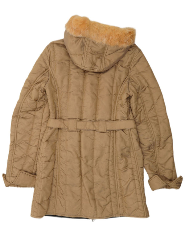Refrigiwear Womens Cruz Hooded Wattierter Mantel UK 14 Large Beige Polyamid
