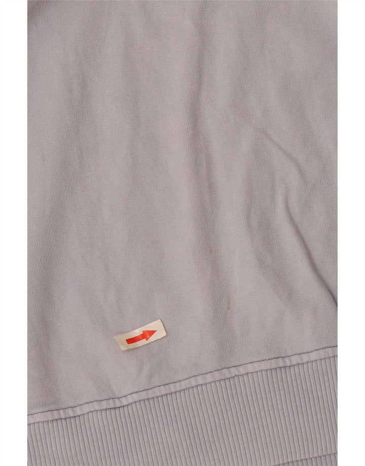Massimo Dutti Damen-Sweatshirt mit Grafik-Übergröße, Größe UK 14, Mittelblau