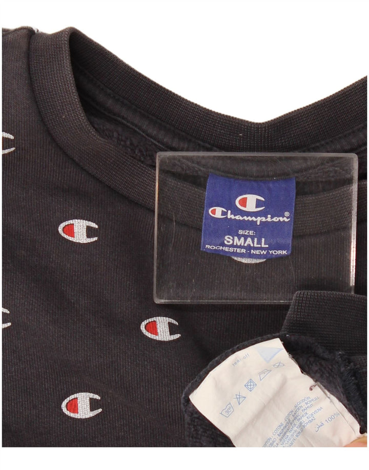 Champion Damen-Pullover mit übergroßem Grafik-Sweatshirt, Gr. 10, Größe S, Schwarz