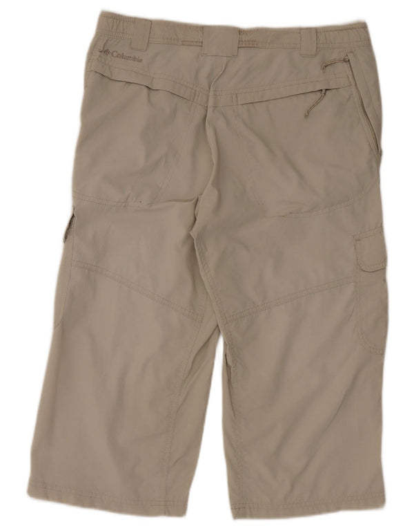 Columbia Mens Omni-Wick Workwear Cargo Bermuda Shorts Small Beige Sports