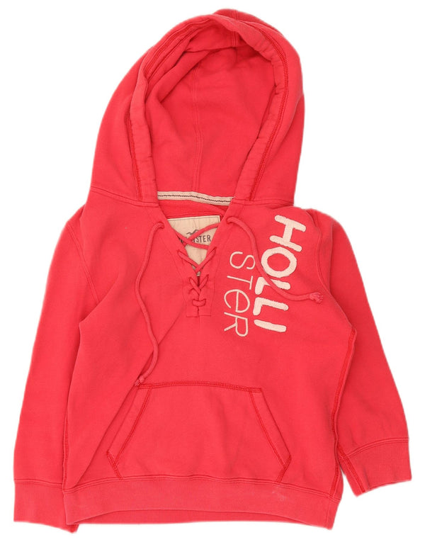 Hollister Mädchen-Kapuzenpullover mit 3/4-Ärmeln, Grafik, 11–12 Jahre, Größe L, Rosa