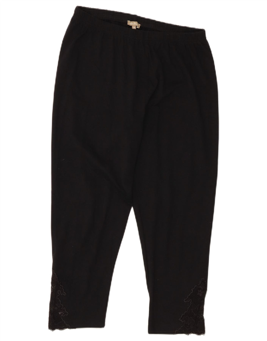 M&Co Damen Capri-Leggings UK 16 Large Schwarz Baumwolle