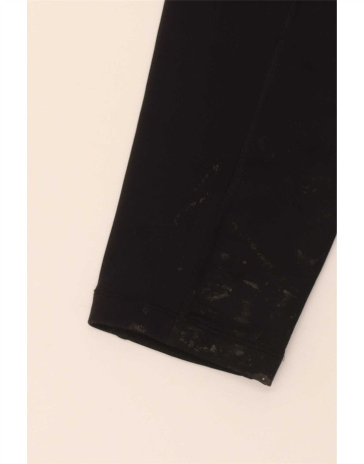 Nike Womens Graphic Leggings UK 14 Large Schwarz Polyester