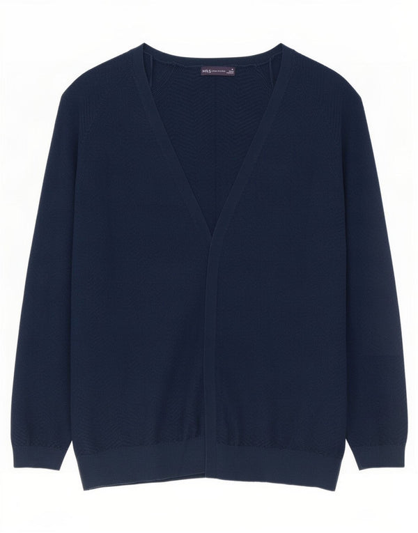 Marks & Spencer Damen-Strickjacke in Übergröße, Gr. 18, XL, Marineblau