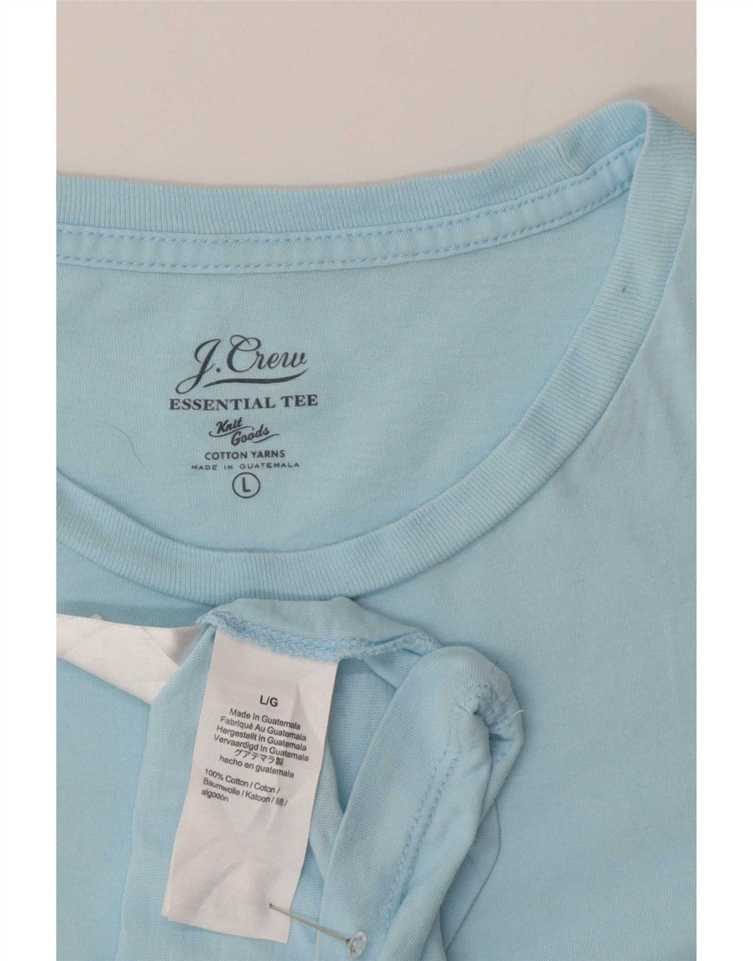 J. Crew Herren T-Shirt Top Large Blau Baumwolle