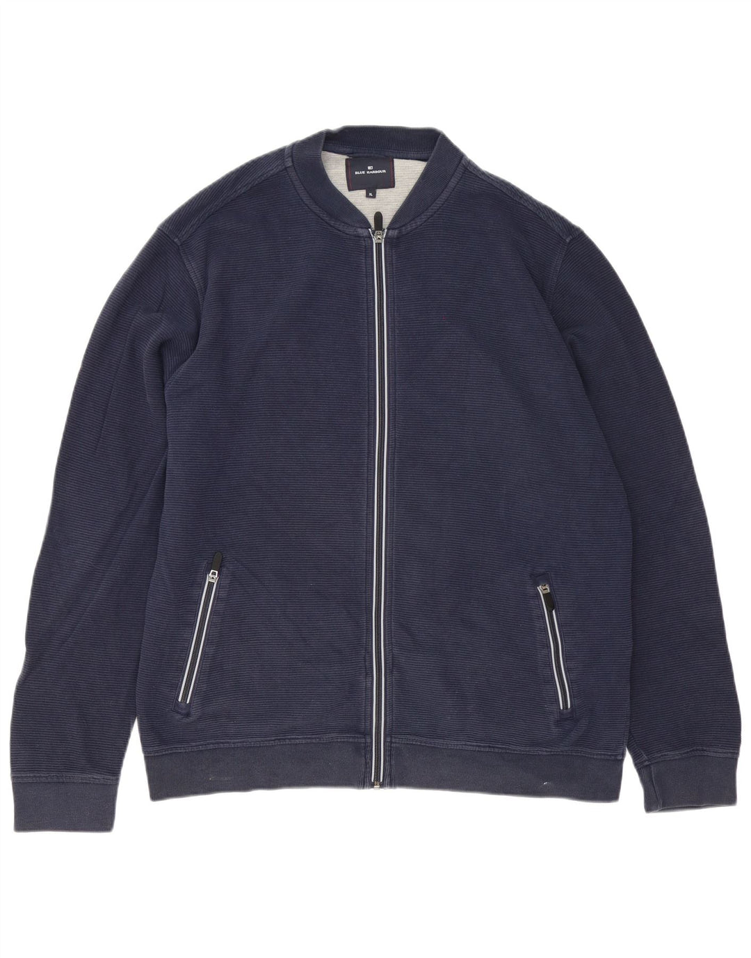 Marks & Spencer Herren Blue Harbor Trainingsanzug Top Jacke XL Marineblau Baumwolle