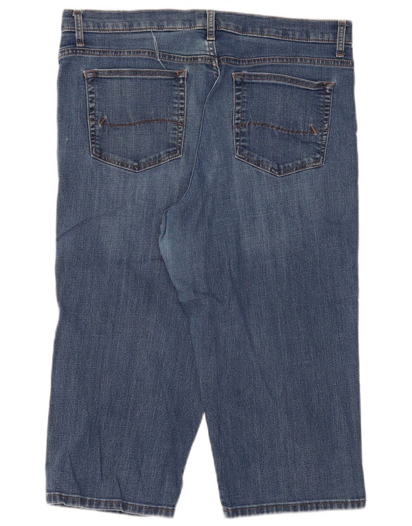 Lee Damen Capri-Jeans mit hoher Taille und entspannter Passform, W36, L20, Blau