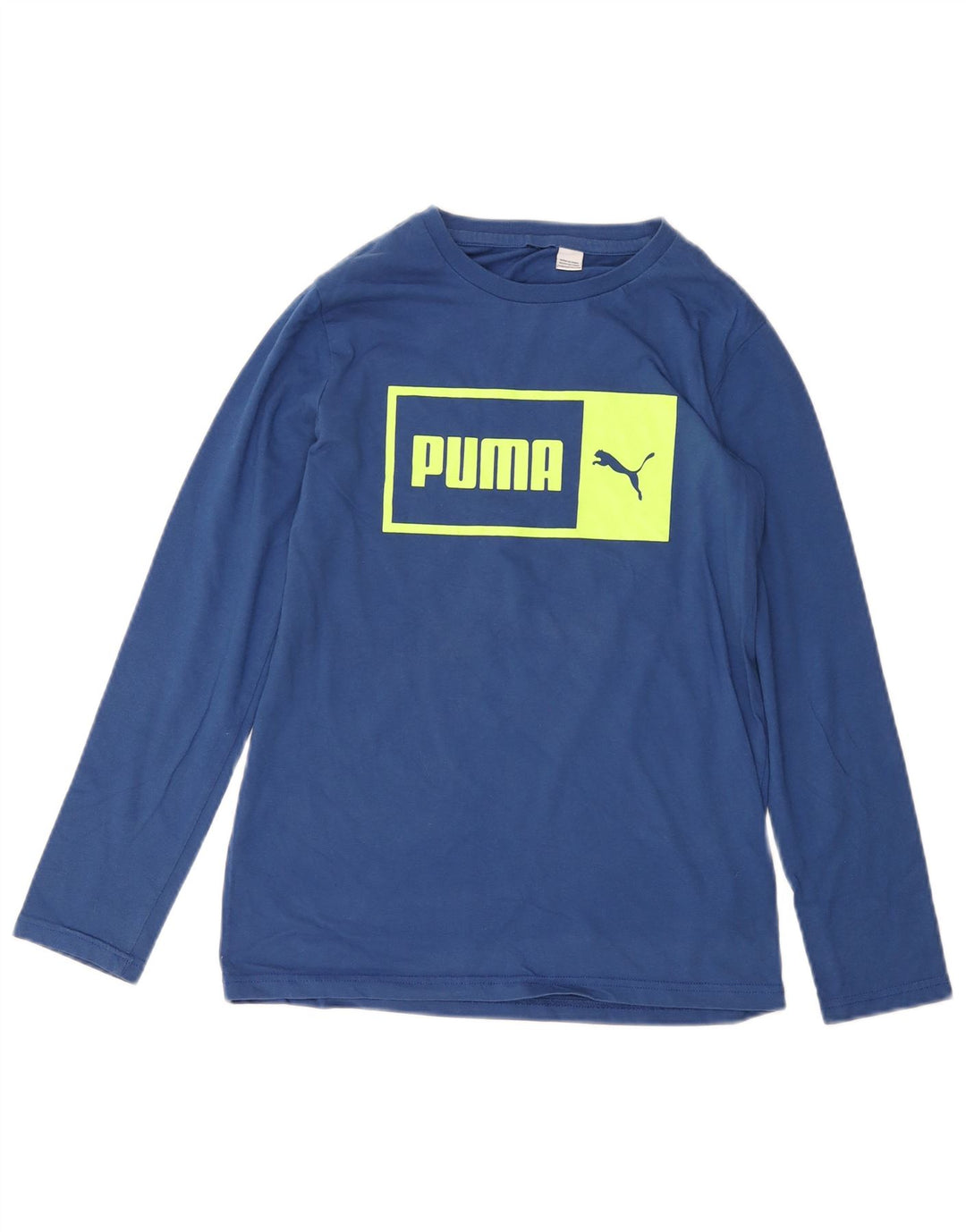 PUMA Herren Graphic Top Langarm Small Blau Baumwolle