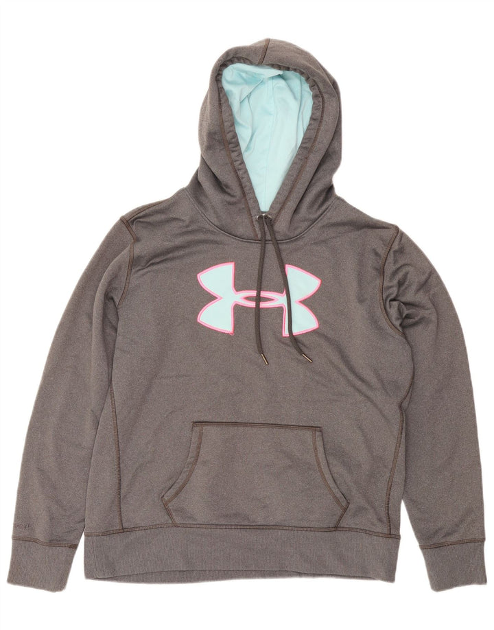 UNDER ARMOUR Damen Graphic Hoodie Pullover UK 16 Large Grau