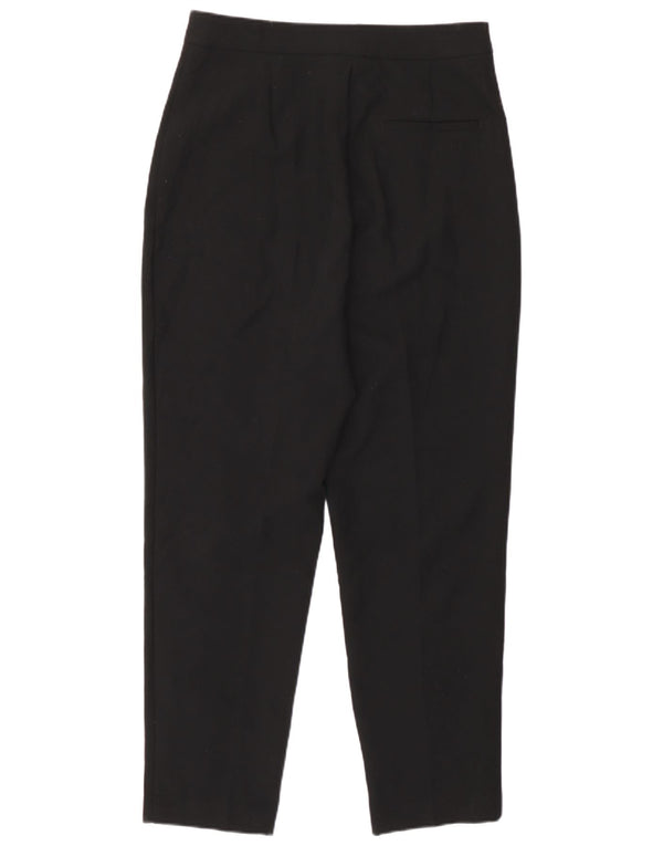 Zara Damen Tapered Crop Hose Medium W28 L23 Schwarz Polyester