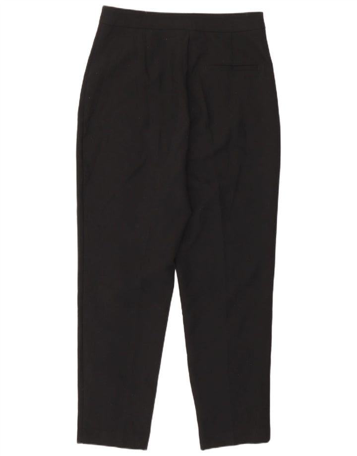 Zara Damen Tapered Crop Hose Medium W28 L23 Schwarz Polyester