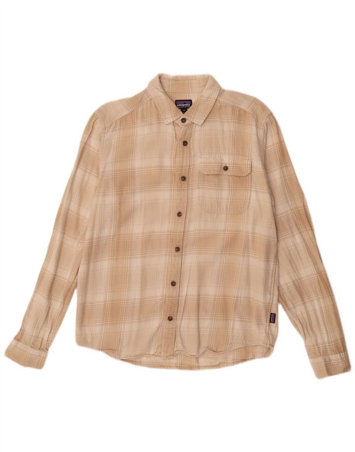 PATAGONIA Herren Flanellhemd Mittelbeige kariert