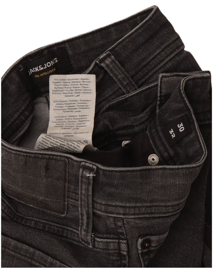Jack & Jones Herren GLENN Slim Jeans W30 L32 Graue Baumwolle