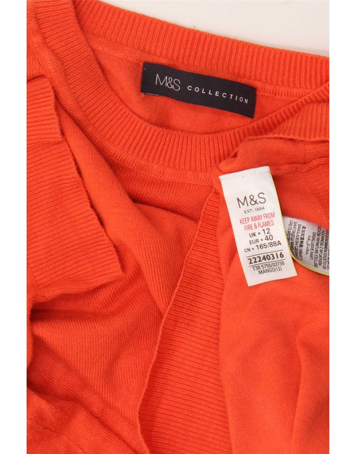 Marks & Spencer Damen-Pullover mit Rundhalsausschnitt, Gr. 12, mittelorange