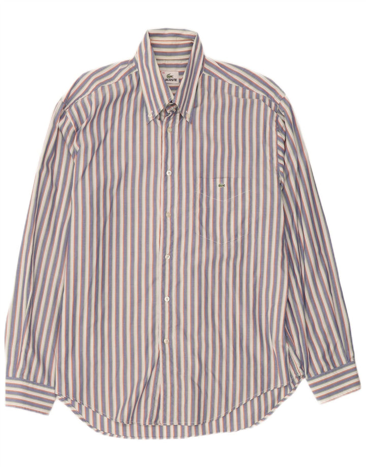 Lacoste Herrenhemd, Größe 42, groß, grau gestreift