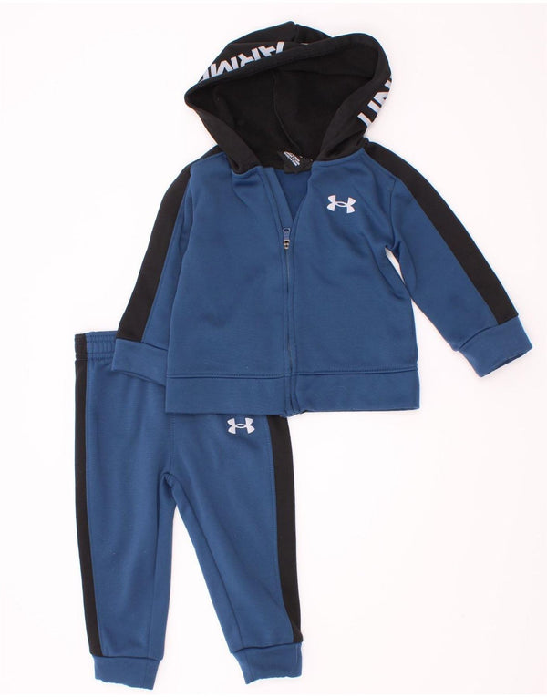 Under Armour Baby-Jungen-Trainingsanzug, 9–12 Monate, Marineblau, Farbblock