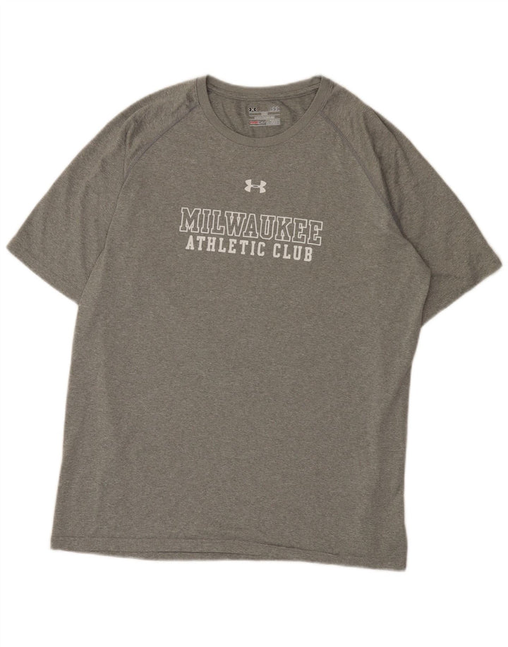 Under Armour Herren Milwaukee Graphic T-Shirt Top Large Grau Polyester
