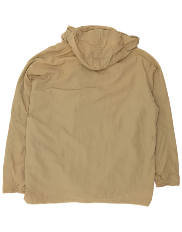 Diadora Herren Loose Fit Kapuzen-Regenjacke UK 40 Large Beige Polyamid