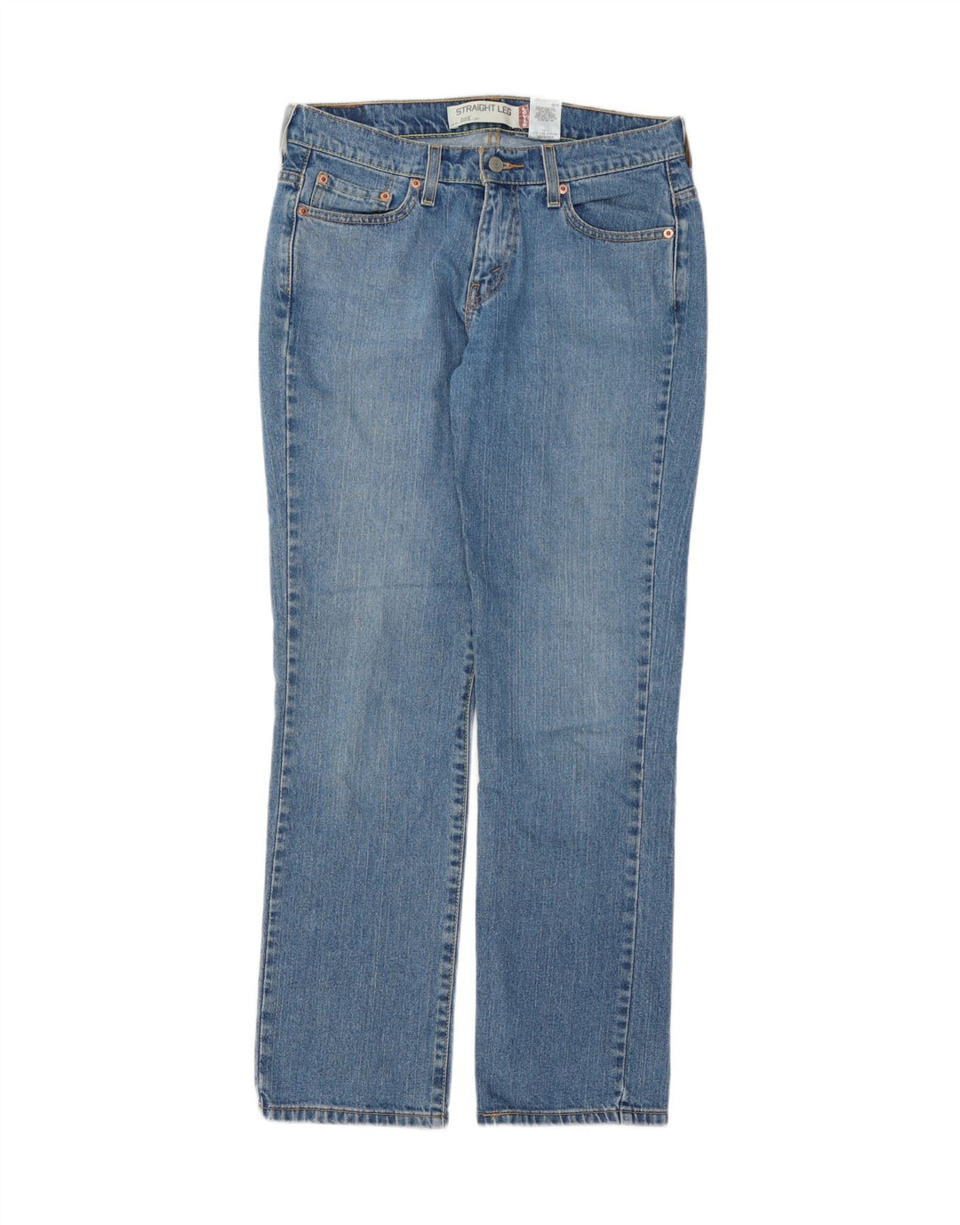 LEVI'S Damen 505 Straight Jeans US 6 Medium W30 L31 Blaue Baumwolle