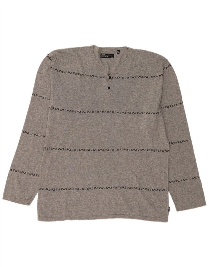 VANS Herren Top Langarm XL Grau Geometrisch
