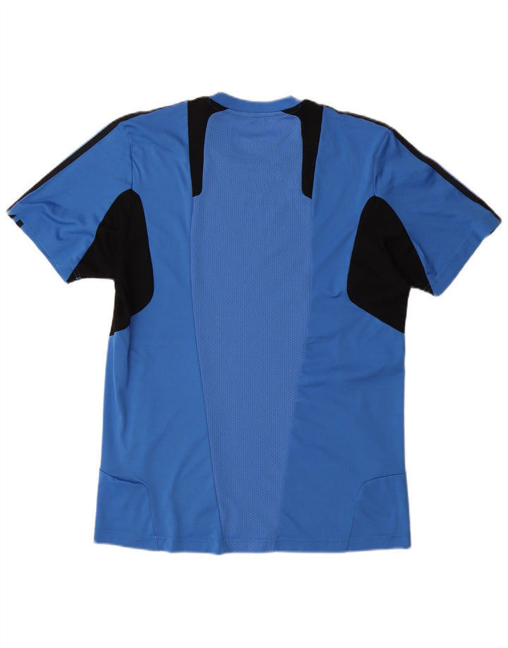 ADIDAS Herren Climacool T-Shirt Top Mittelblaues Colourblock-Polyester