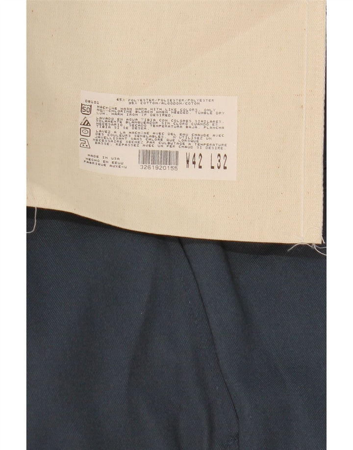 Dickies Gerade Herren-Chinohose W42 L32 Blaues Polyester