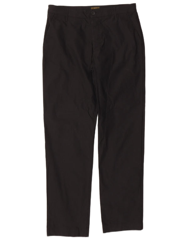 Calvin Klein Mens Khakis Straight Chino Trousers W34 L33 Black Cotton