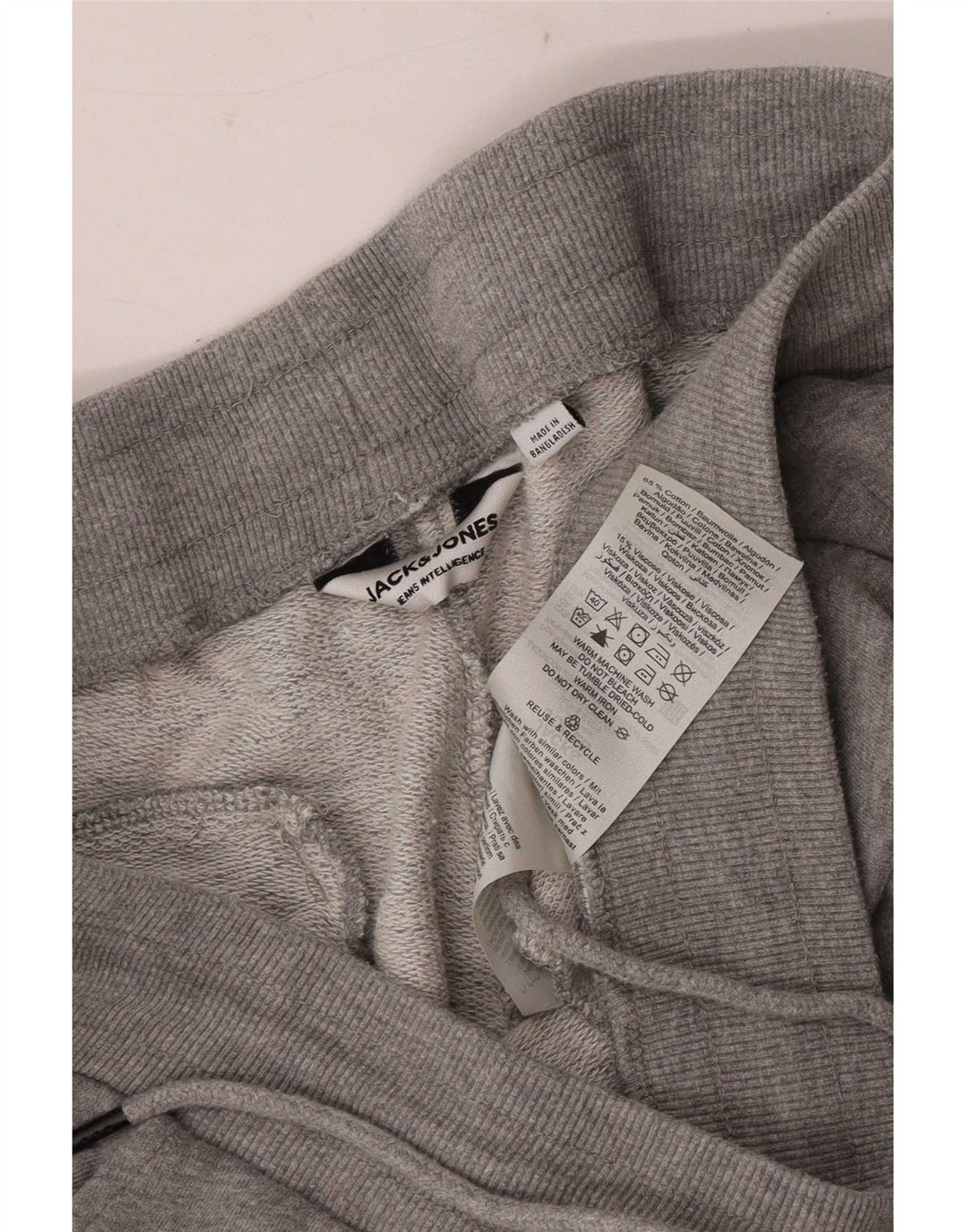 Jack & Jones Herren-Trainingshose, Jogginghose, mittelgrau gefleckte Baumwolle