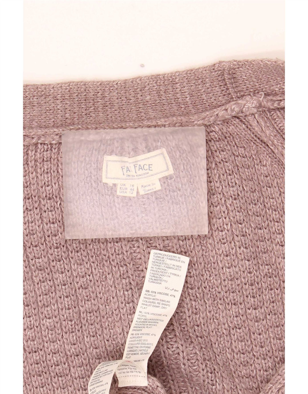 Fat Face Damen-Strickjacke, übergroß, offen, UK-Gr. 16, Größe L, braun, Viskose