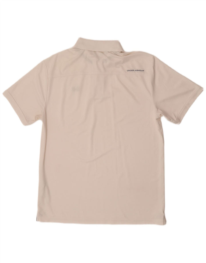 Under Armour Herren Heat Gear Poloshirt, großes weißes Polyester