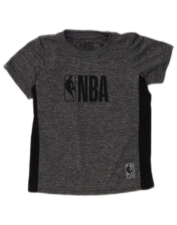 NBA-T-Shirt mit Grafik für Jungen, 2–3 Jahre, graues Colourblock-Polyester