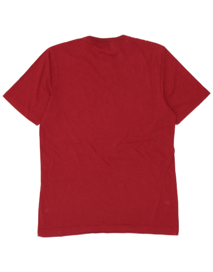 Adidas Herren T-Shirt Top Small Burgund Baumwolle