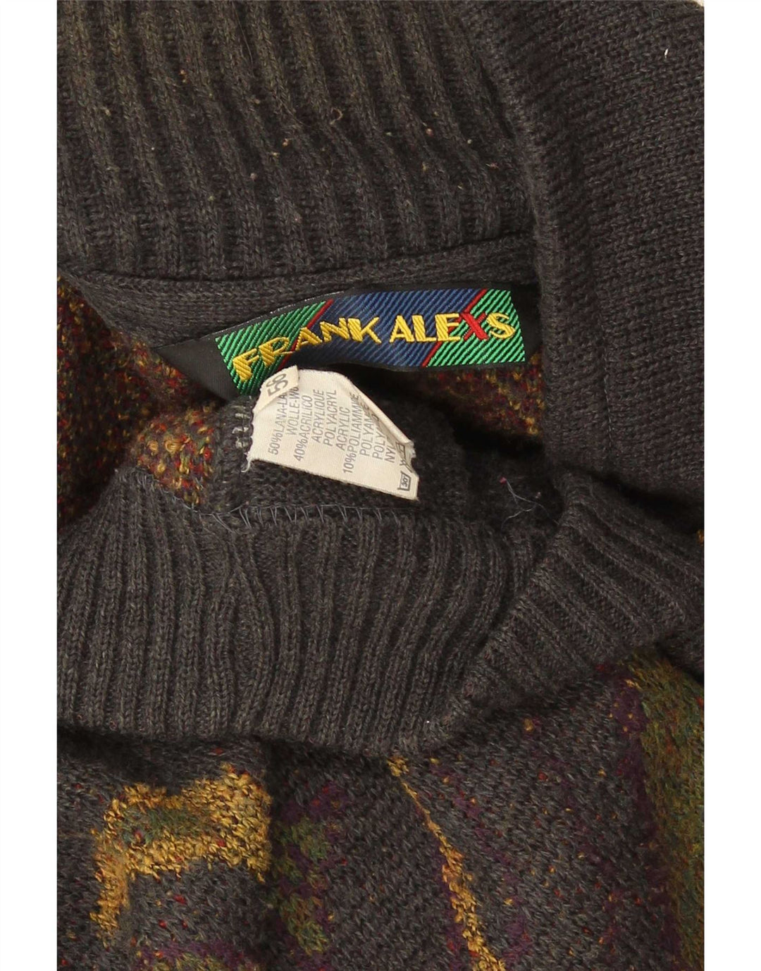 Frank Alexs Herren-Cardigan-Pullover IT 56 2XL Mehrfarbig Geometrisch