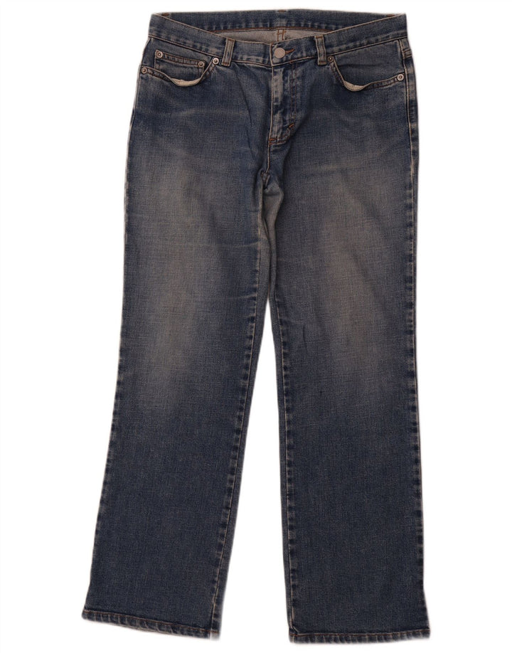 BENETTON Damen Straight Jeans IT 44 Medium W30 L28 Blaue Baumwolle