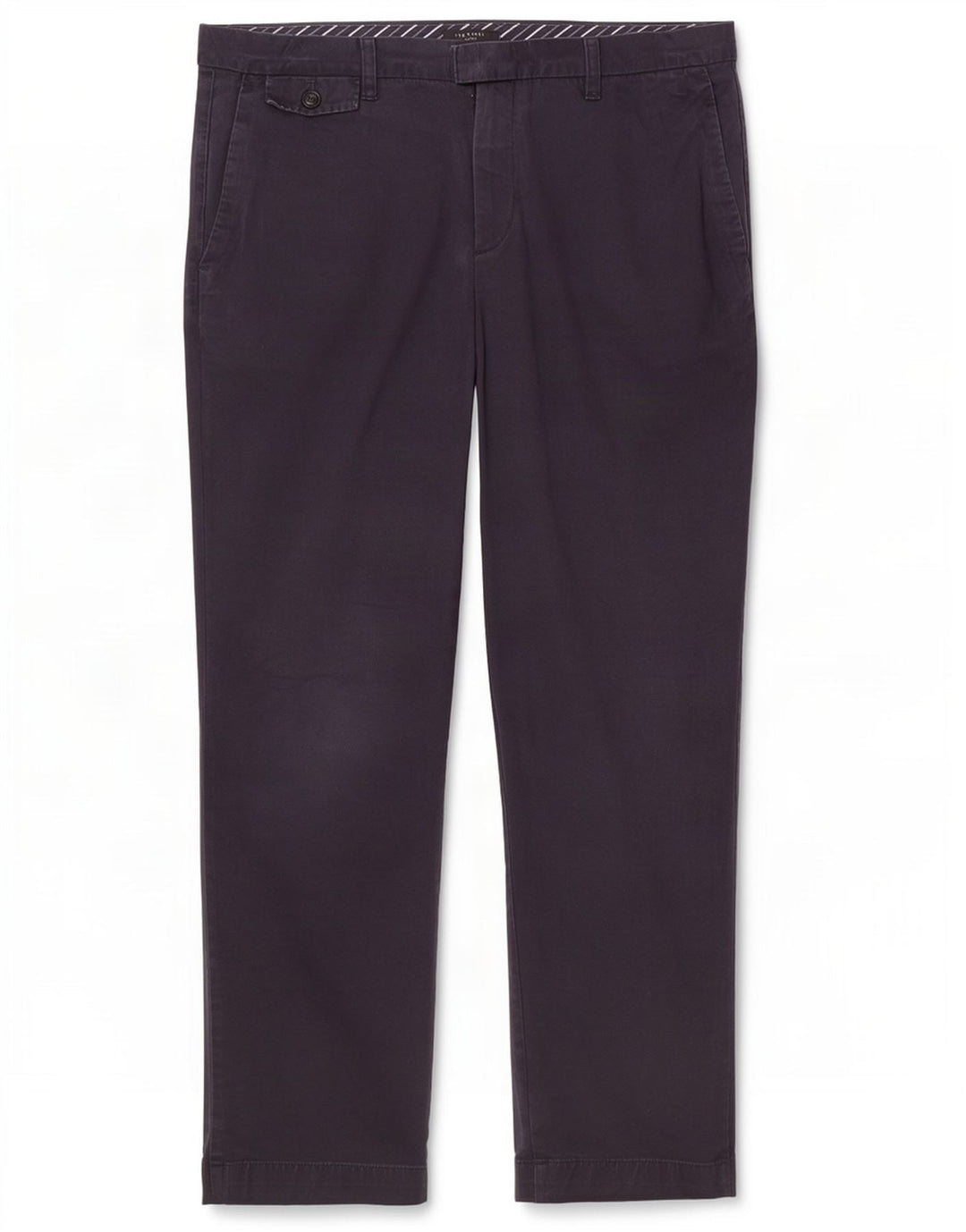 Gerade Anzughose für Herren von Ted Baker, W36, L30, marineblaue Baumwolle