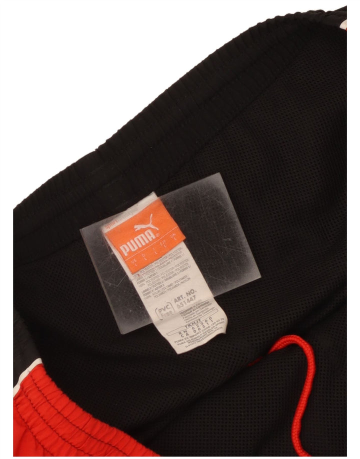 Puma Herren-Trainingshose, groß, schwarzes Colourblock-Polyester