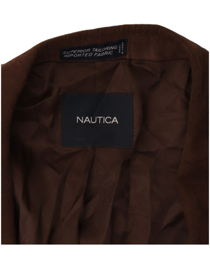 NAUTICA Herren 2-Knopf-Blazerjacke UK 42 XL Braun
