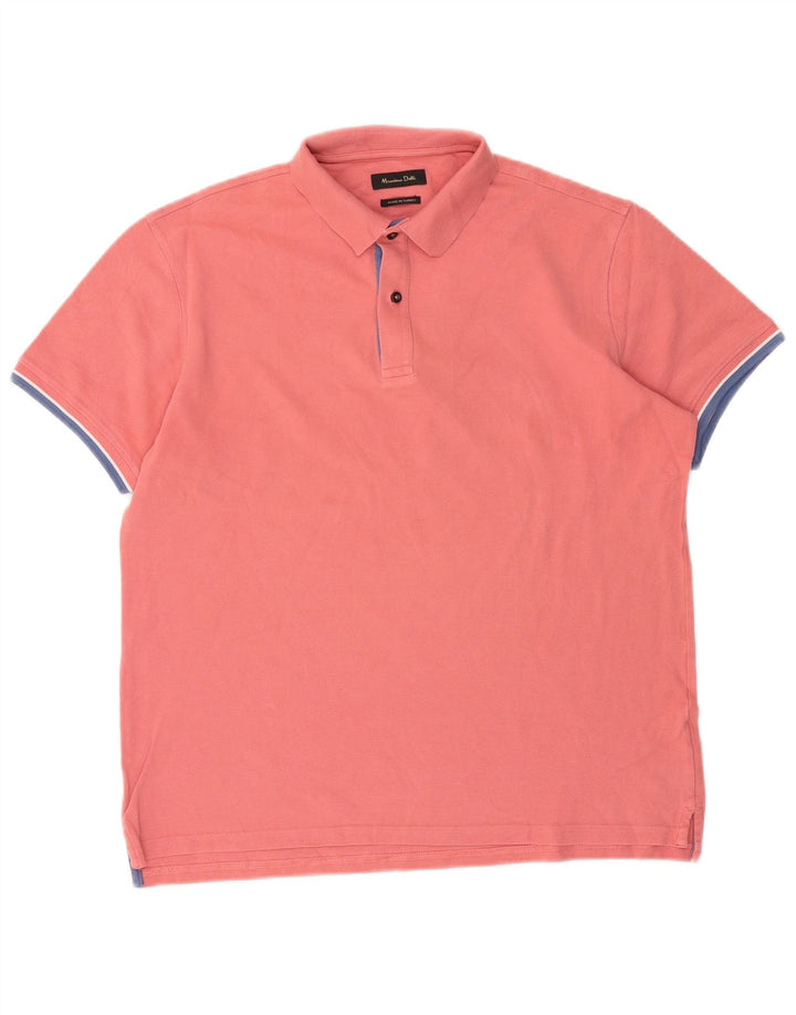 Massimo Dutti Herren Poloshirt XL Rosa Baumwolle