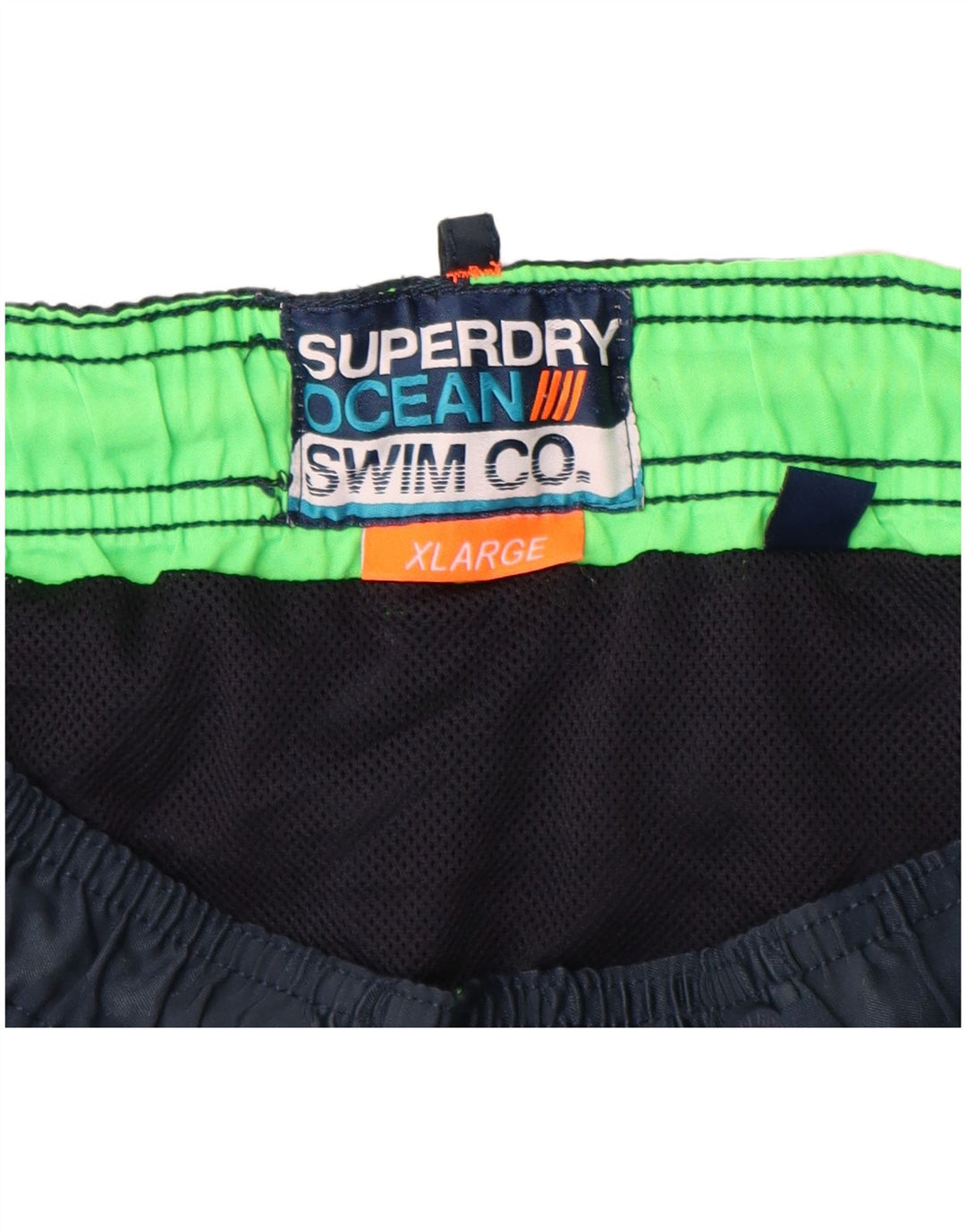 Superdry Herren-Badeshorts mit Grafik, XL, marineblaues Camouflage-Polyester