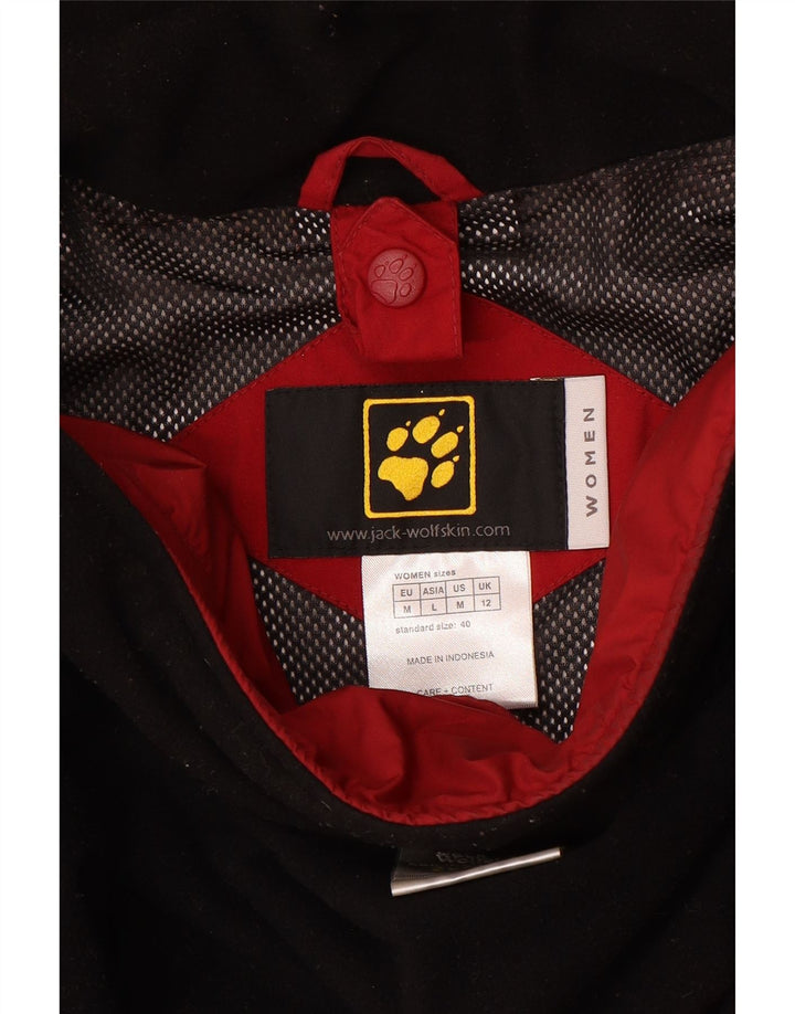Jack Wolfskin Damen-Windbreakerjacke mit Kapuze, UK 12, Mittelrot, Polyamid