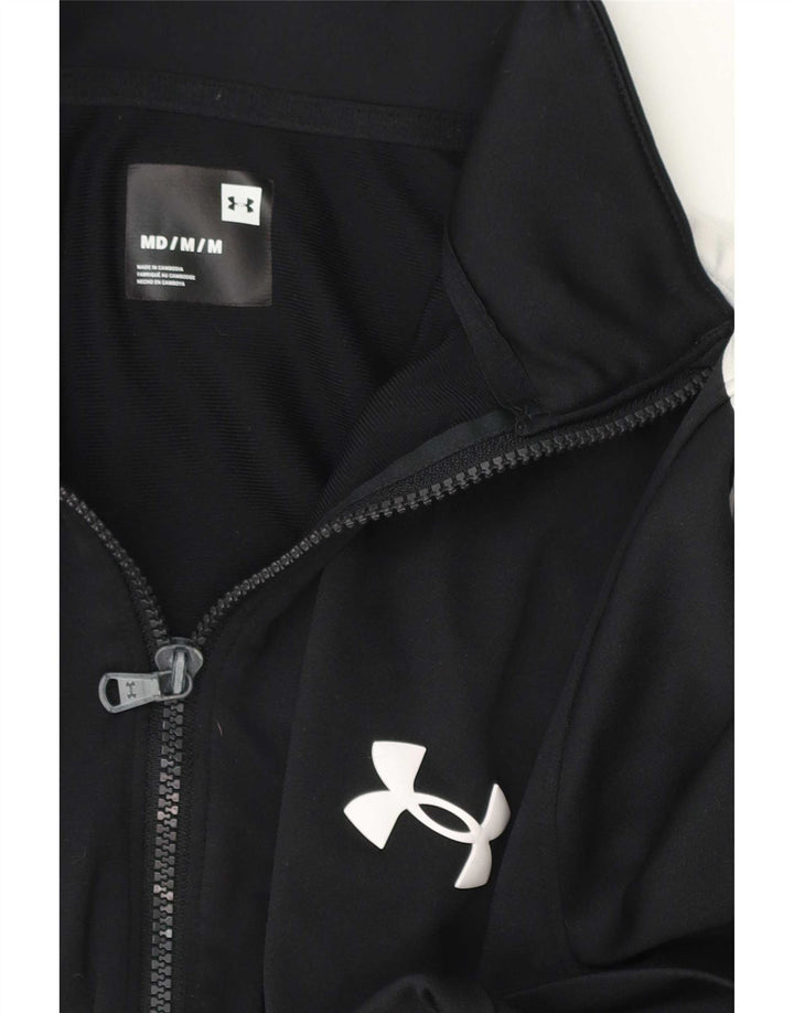 Under Armour Herren-Trainingsanzug-Top-Jacke, Mittelschwarz, Farbblock