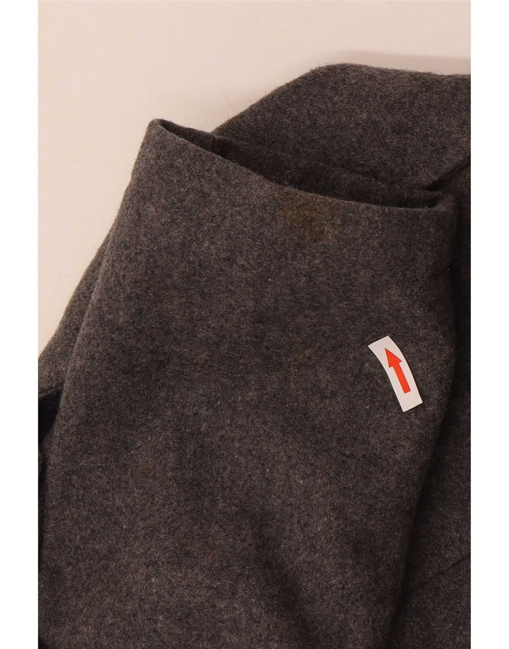 John Rocha Herren Pea Coat UK 38 Mittelgraue Wolle