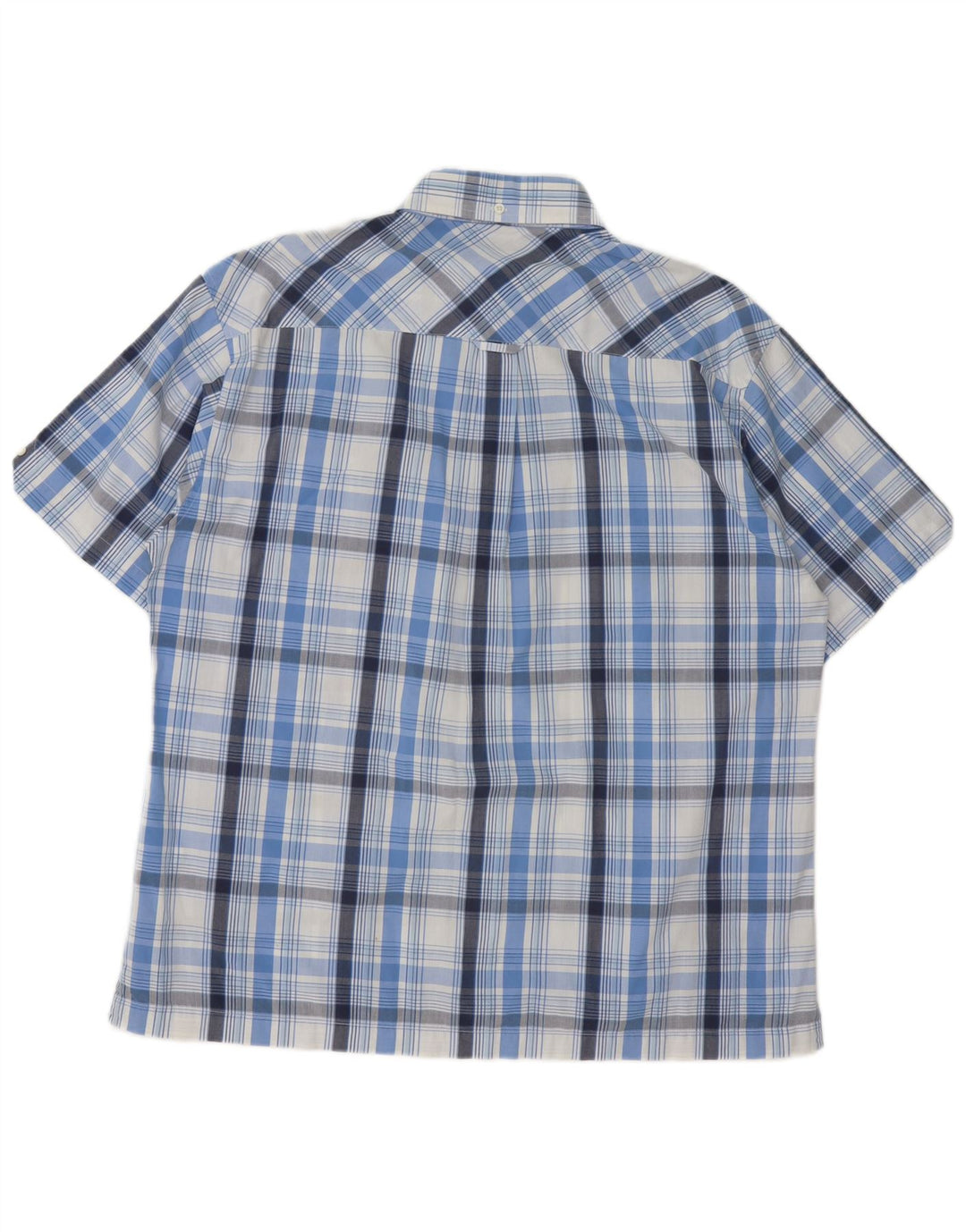 Ben Sherman Herren-Kurzarmhemd, groß, blau kariert, Baumwolle