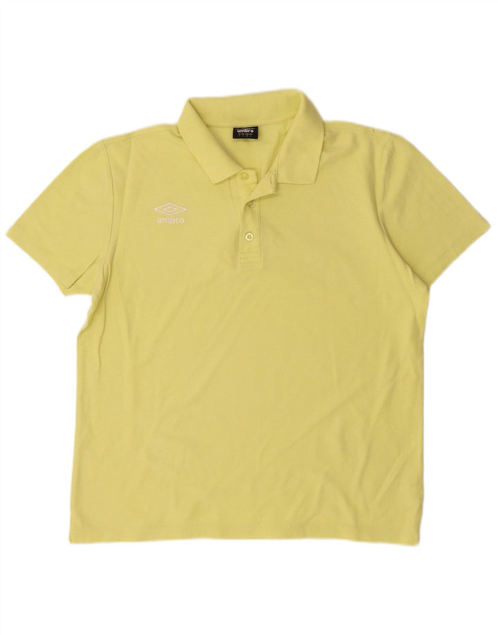 UMBRO Herren-Poloshirt, groß, gelbe Baumwolle