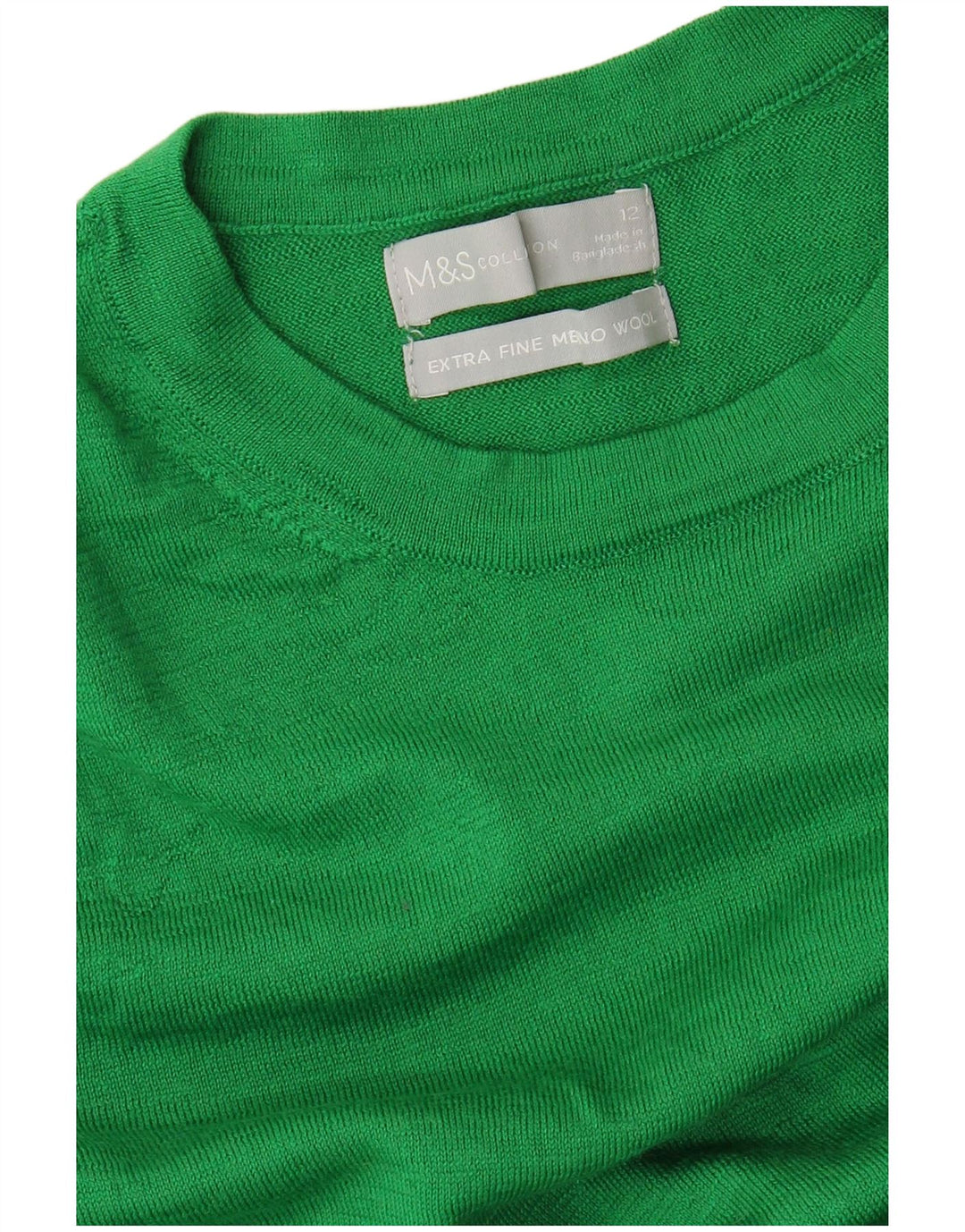 Marks & Spencer Damen-Pullover mit U-Boot-Ausschnitt, Gr. 12, Mittelgrün