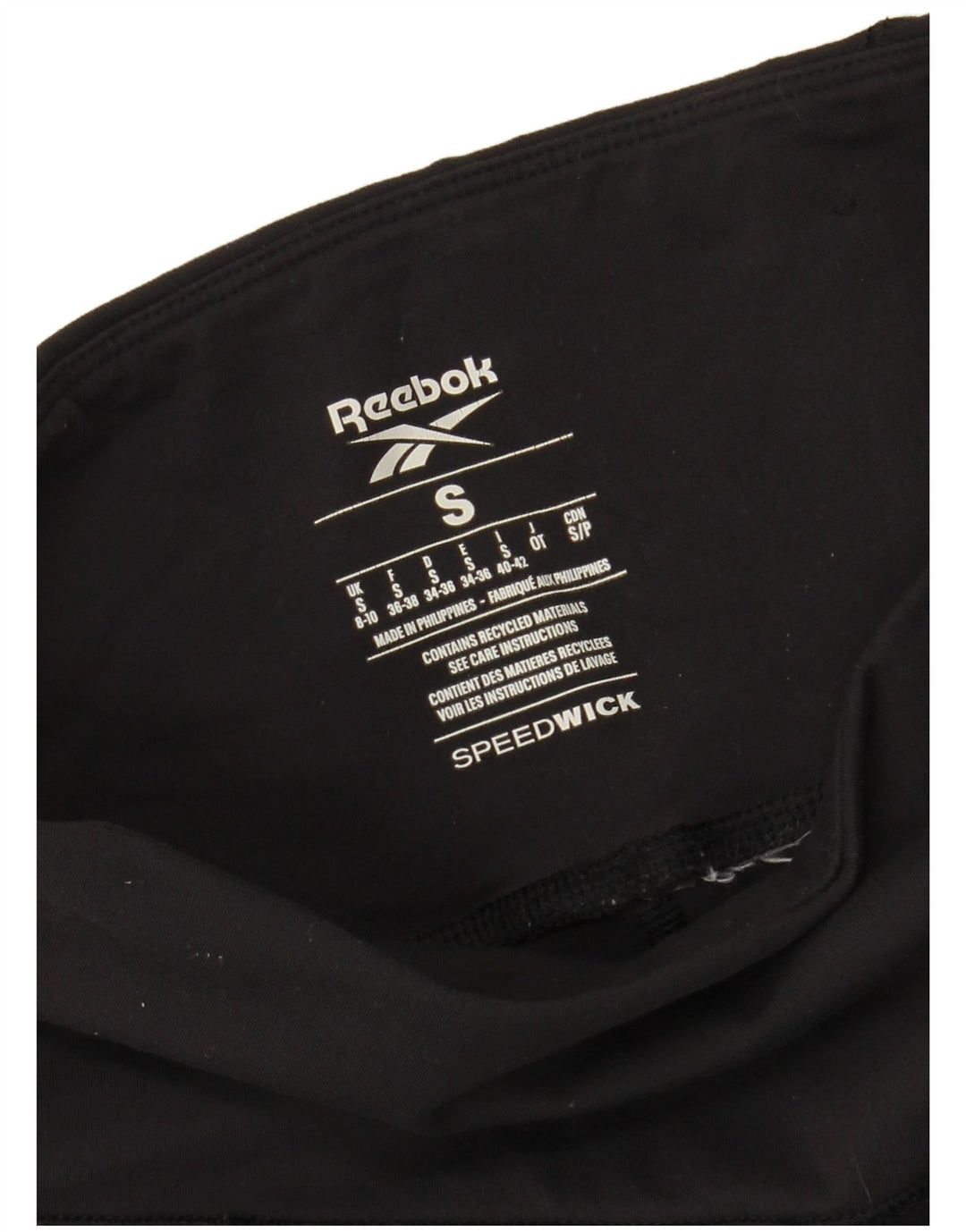 REEBOK Damen Leggings UK 8/10 Small Schwarz