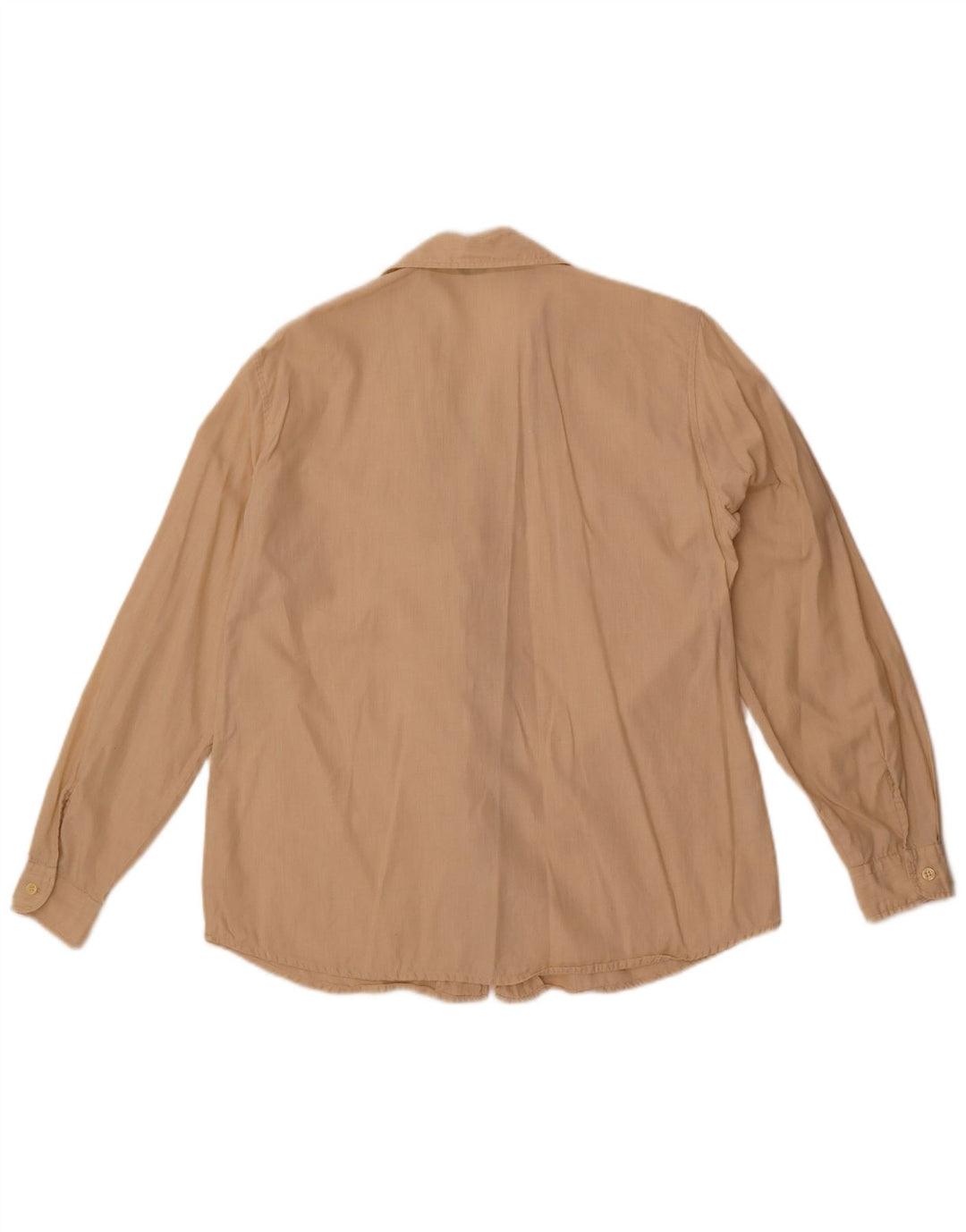 Benetton Damenhemd UK 14 Mittelbeige Baumwolle