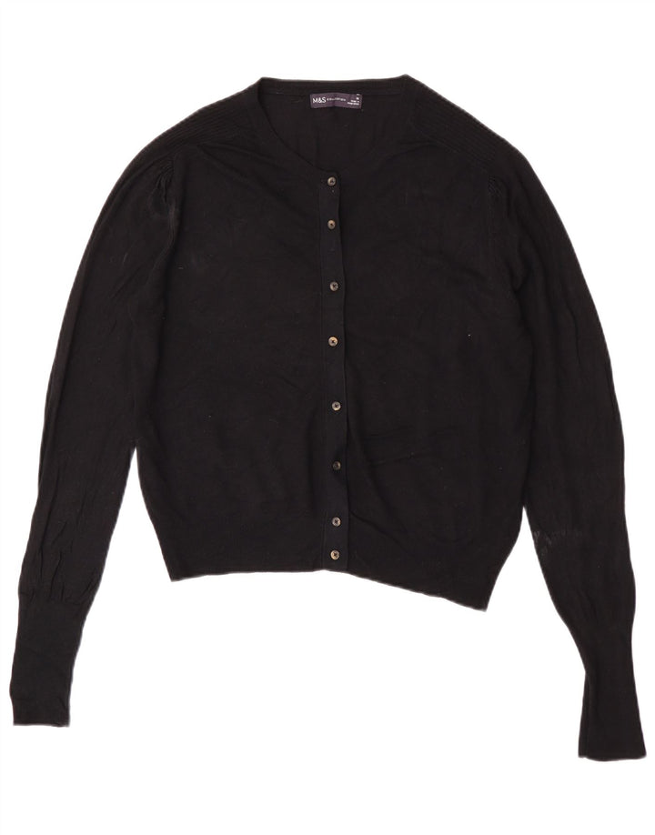 Marks & Spencer Damen-Strickjacke in Übergröße, Gr. 10, Größe S, Schwarz